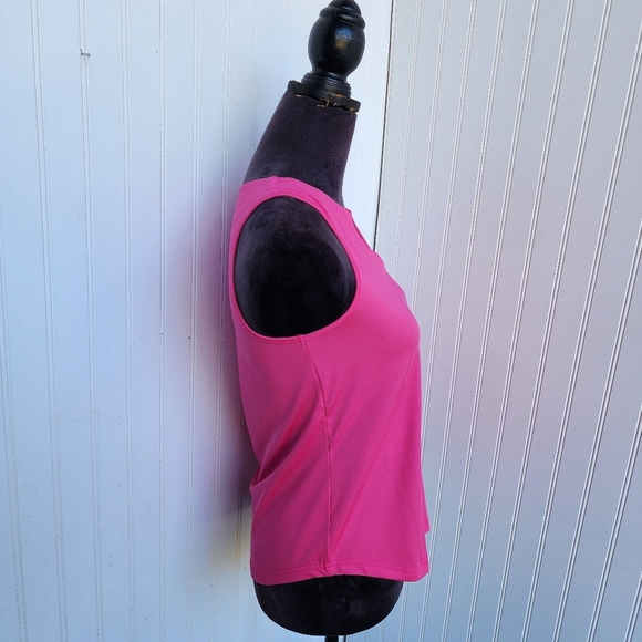 Ana Clare SPF 50 Active Golf Tennis Women's Polo Sleeveless Stretch Pink Top XS - Picture 4 of 9
